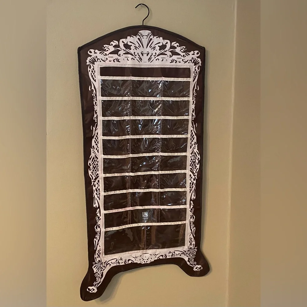 GUC UMBRA Hanging Jewelry Organizer Pink Brown
